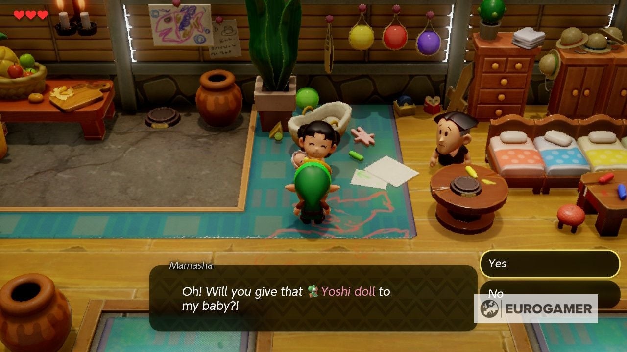 Zelda Link's Awakening trading sequence quest Where to trade the